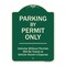 Signmission Designer Series-Parking By Permit Vehicles Without Permits Will Be Towed, 24" x 18", G-1824-9940 A-DES-G-1824-9940 - alternate 1